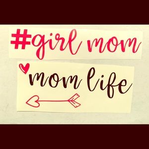Girl mom and mom life stickers- good for car